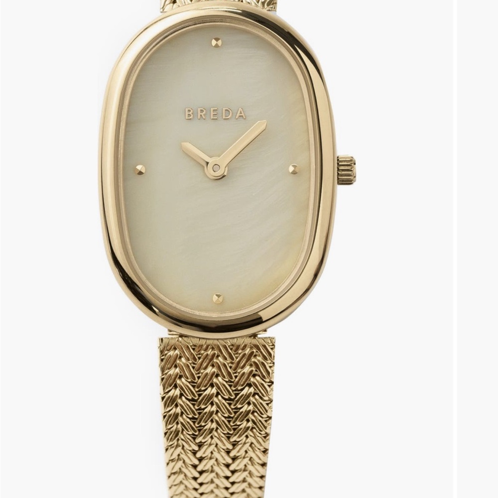 Breda Women's Gold Watch with Pearl Face (23mm)